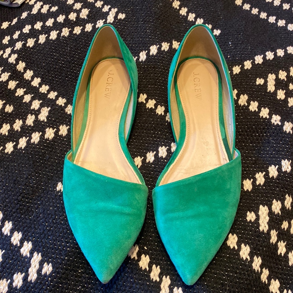 J. Crew Sloan green flats size 8.5